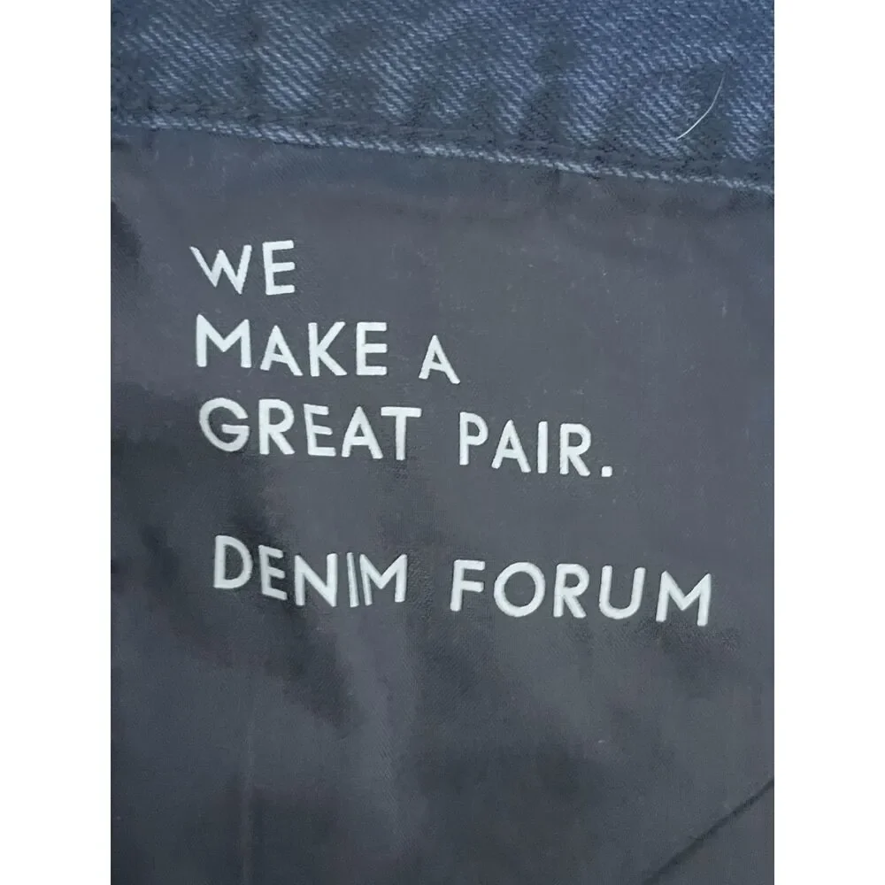 DENIM FORUM Black Denim The Joni Loose Long Jeans Shorts  Women's Size 32